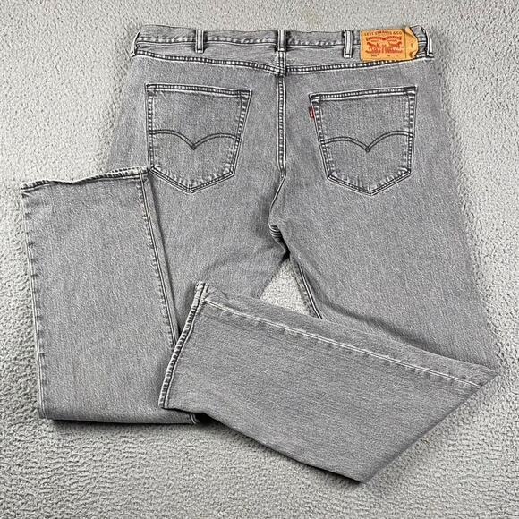 Levi's 501 Original Button Fly Fit Jeans Men's 42x34 Gray Denim - Picture 1 of 10